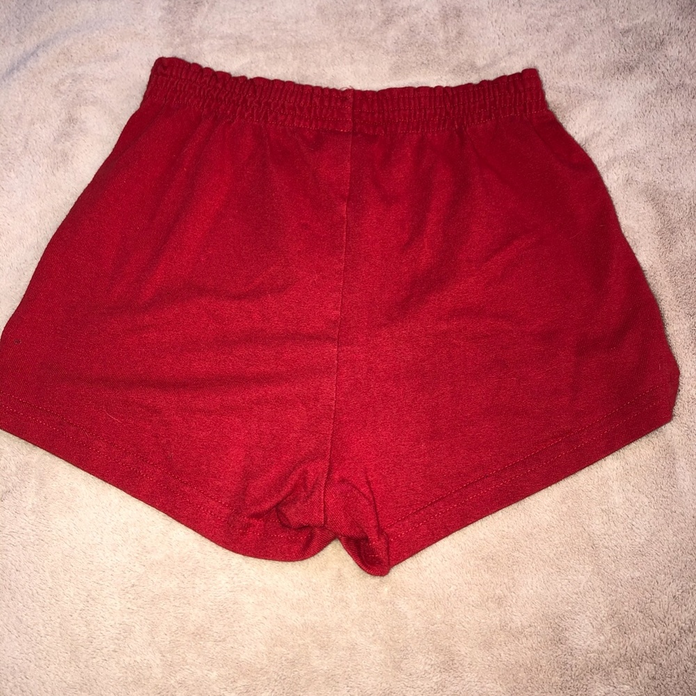 RED RUNNING SHORTS - Picture 2 of 4